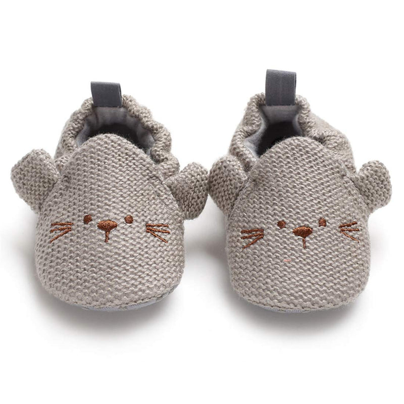 KIDSUN Infant Baby Slipper Cotton Soft Sole Cute Cartoon Sneaker Moccasins First Walkers Crib Shoes