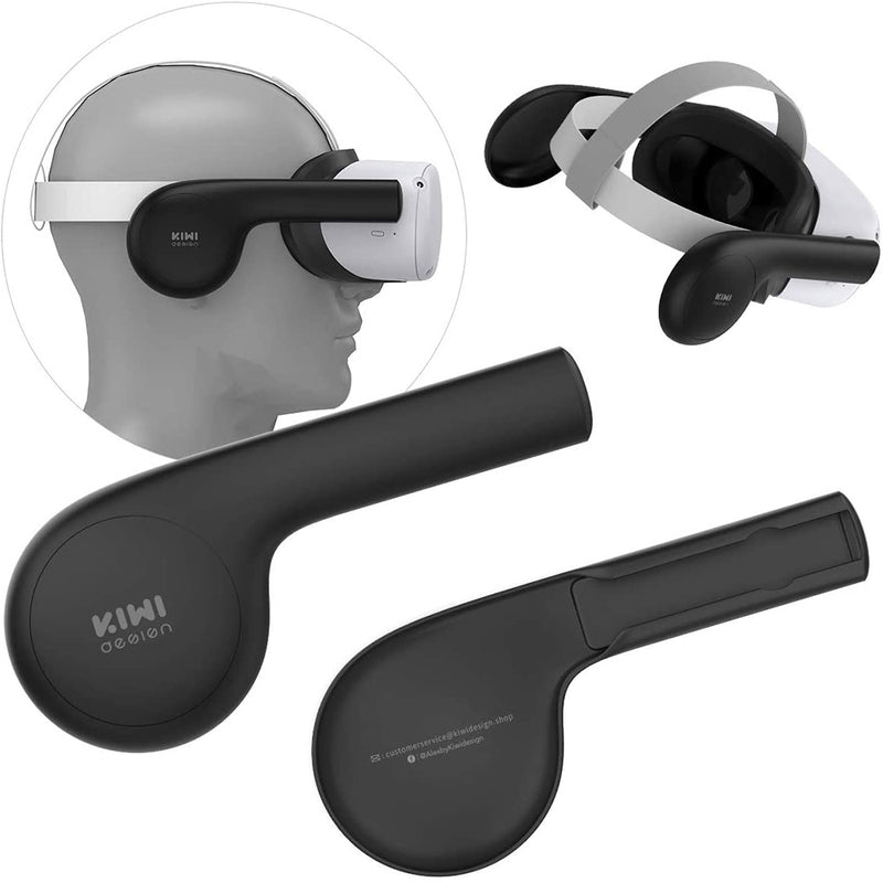 KIWI design Silicone Ear Muffs for Oculus Quest/Quest 2 VR Headset, A Enhancing Sound Solution