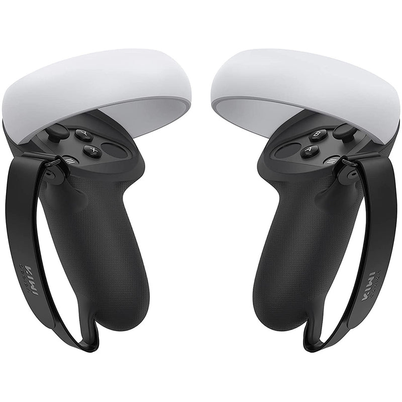 KIWI design Silicone Grip Cover for Oculus Quest 2 Accessories, Protector with Knuckle Straps