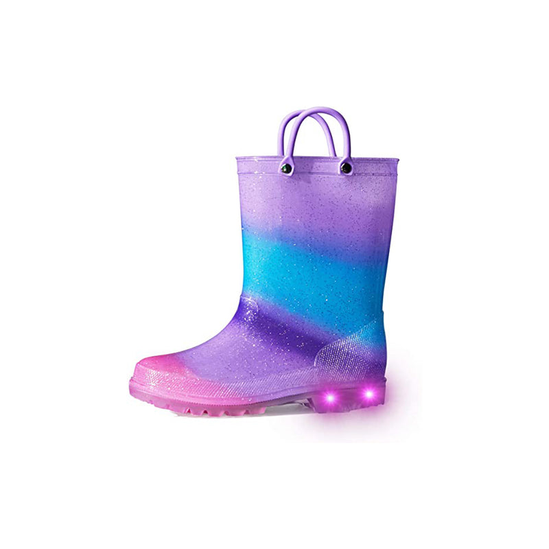 K KomForme Kids Rain Boots, Waterproof Boots with Easy-on Handles