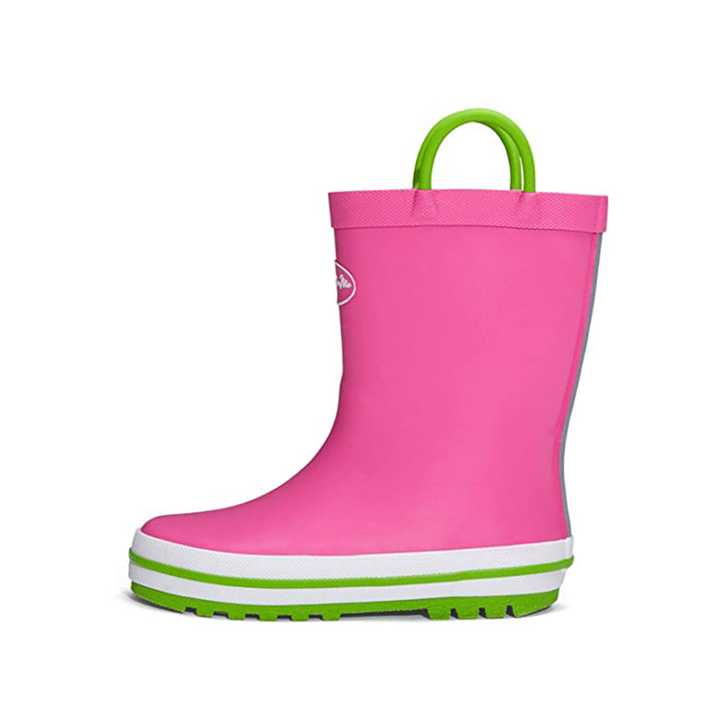 K KomForme Kids Rain Boots with Easy-on Handles