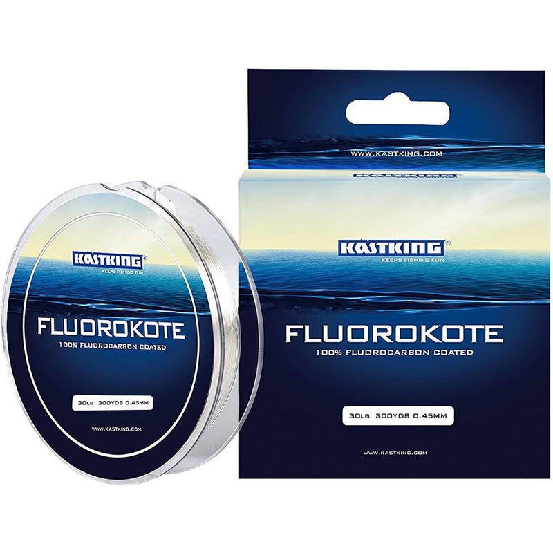 KastKing FluoroKote Fishing Line - 100% Pure Fluorocarbon Coated - Substitute Solid Fluorocarbon Line
