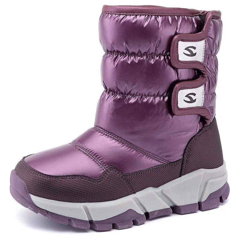 HOBIBEAR Kids Winter Snow Boots Waterproof Outdoor Warm Faux Fur Lined Shoes
