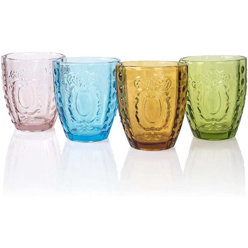 LA JOLIE MUSE Drinking Glasses Colored Premium Heavy Glassware Home Decorations Gift