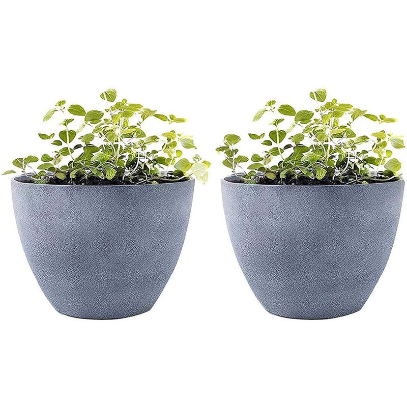 LA JOLIE MUSE Flower Pot Garden Planters Outdoor Indoor, Plant Pots Containers with Drain Hole