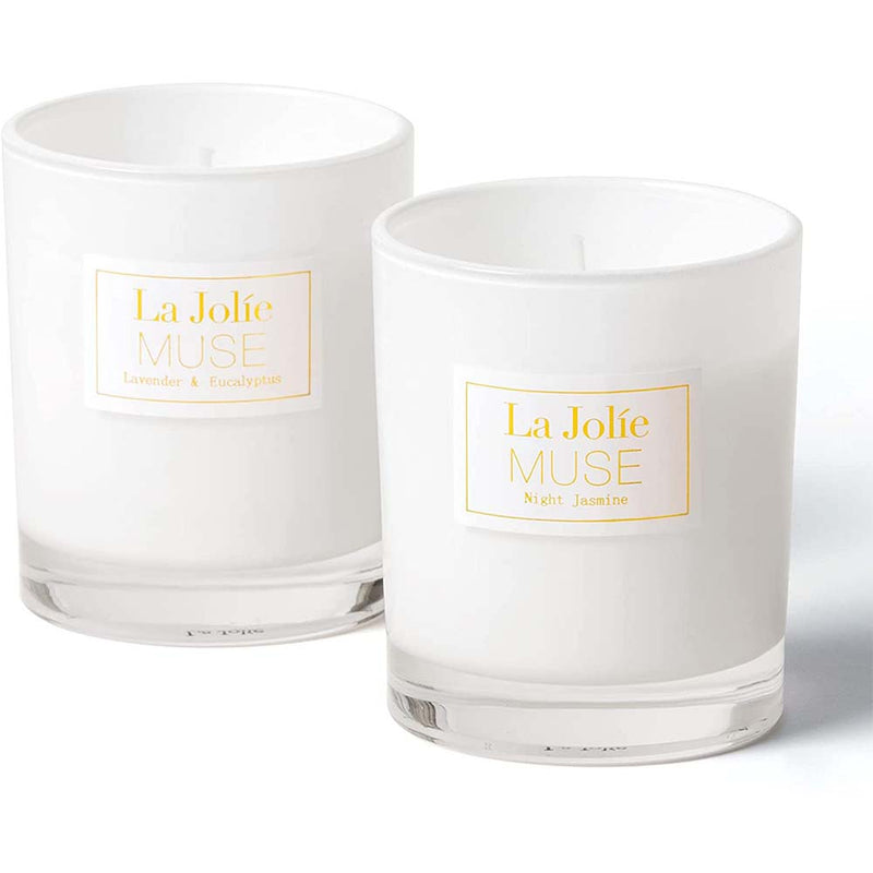 LA JOLIE MUSE Lavender Eucalyptus & Jasmine Scented, Soy Candle, Candle Gift, Holiday Candle