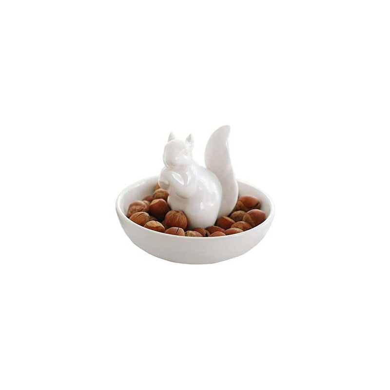 LA JOLIE MUSE Nut Bowl Snack Serving Dish, Ceramic Squirrel Candy Dish