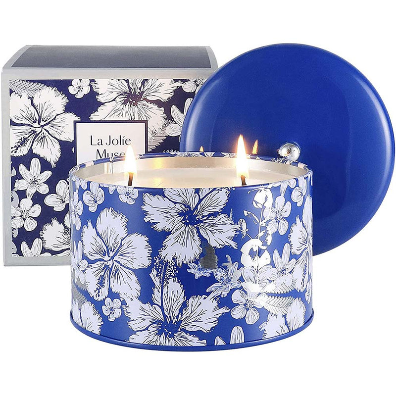 LA JOLIE MUSE Scented Candle Shore Breeze & Sage, Sea Salt Candle, Gift for Women