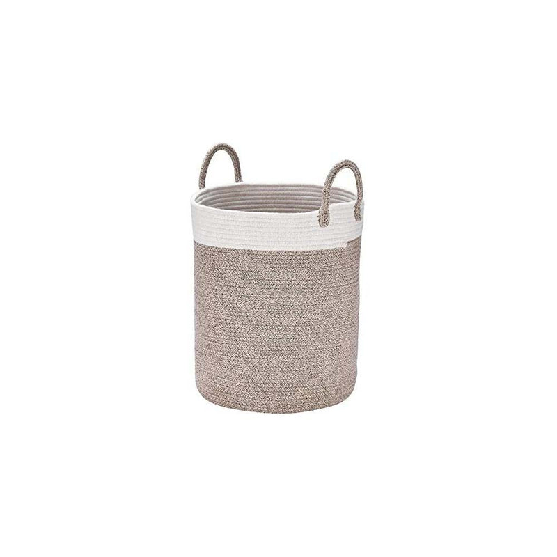 LA JOLIE MUSE Woven Basket Rope Storage Baskets, Tall Cotton Basket, Laundry Basket for Blanket