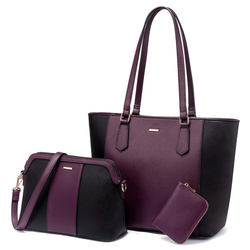 LOVEVOOK Purses for Women Work Tote Bag Shoulder Bags Top Handle Purse Set 3pcs
