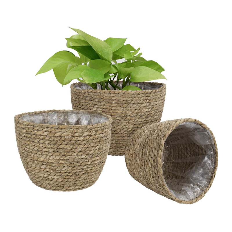 La Jolíe Muse Seagrass Planter Basket Indoor, Flower Pots Cover