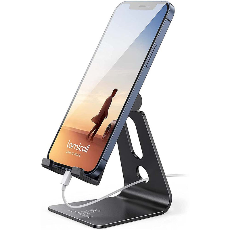 Lamicall Adjustable Cell Phone Stand,  Desk Phone Holder, Cradle, Dock