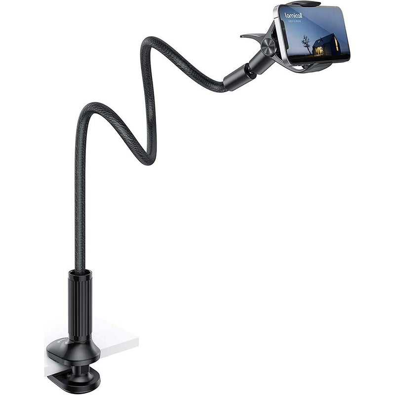 Lamicall Gooseneck Phone Holder for Bed, 360 Adjustable Clamp Clip, Cell Phone Mount Stand