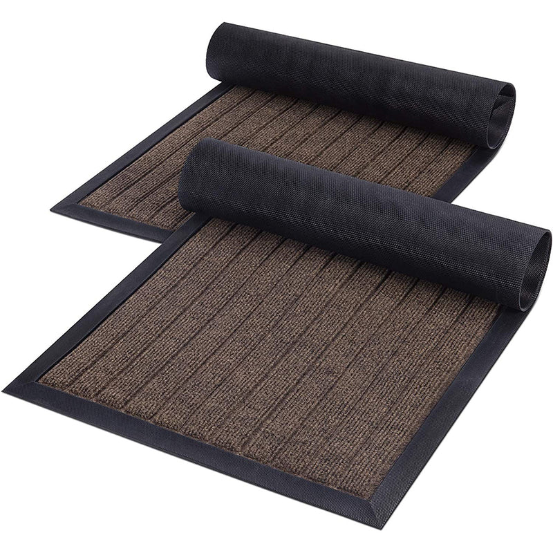Lifewit 2 Pack Indoor Mat Door Mat Heavy Duty Non Slip Rubber Backing Doormat