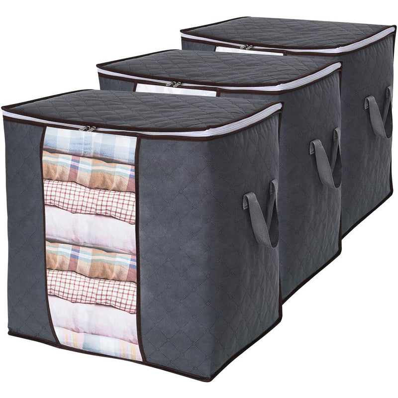 Lifewit Clothes Storage Bag 90L Large Capacity Organizer with Reinforced Handle Thick Fabric