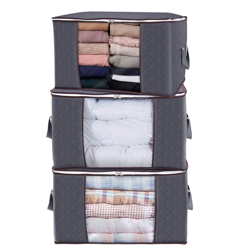 Lifewit Large Capacity Clothes Storage Bag Organizer with Reinforced Handle Thick Fabric