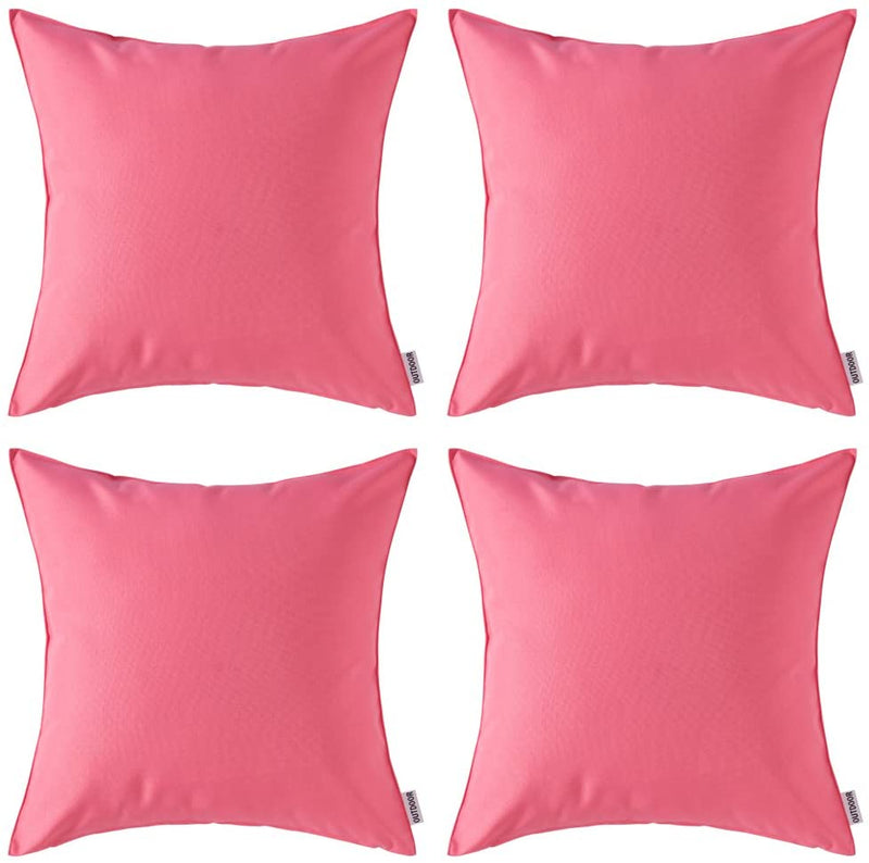 MIULEE Pack of 4 Decorative Outdoor Waterproof Pillow Cover Square Garden Cushion Case