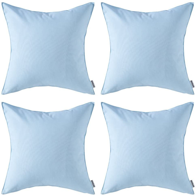 MIULEE Pack of 4 Decorative Outdoor Waterproof Pillow Cover Square Garden Cushion Case