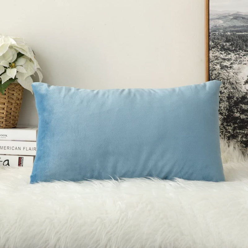 MIULEE Velvet Soft Soild Decorative Square Throw Pillow Cover Cushion Case