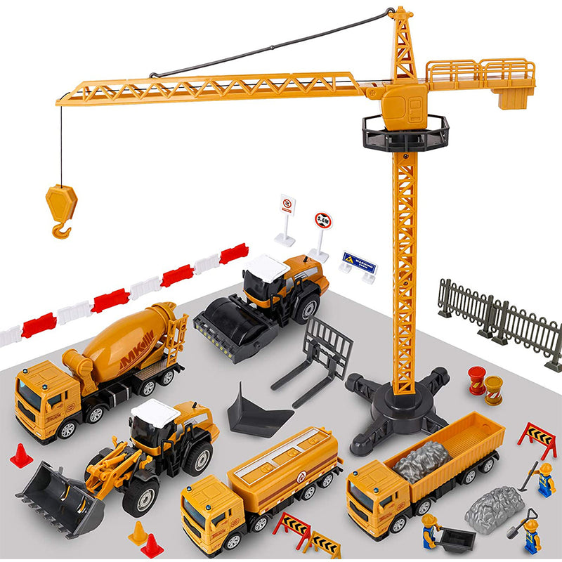 Meland Construction Vehicle Truck Toy Set - 64PCS Kids Engineering Truck Playset