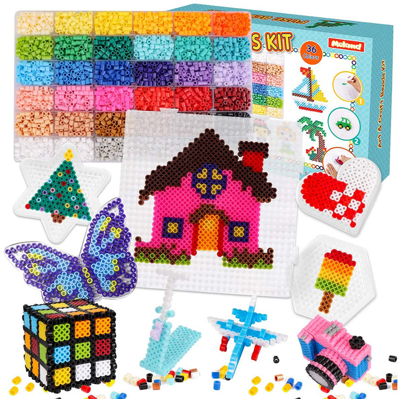 Meland Fuse Beads Kit - 11,000 pcs 36 Colors Fuse Beads Craft Set