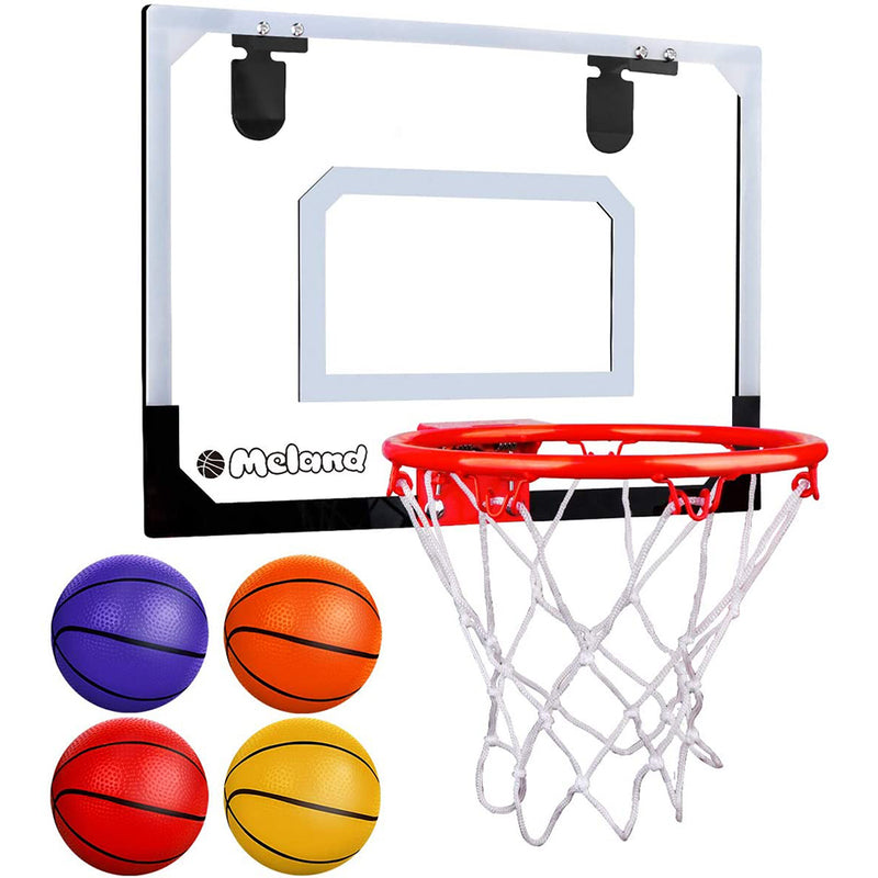 Meland Indoor Mini Basketball Hoop Set for Kids - Basketball Hoop for Door
