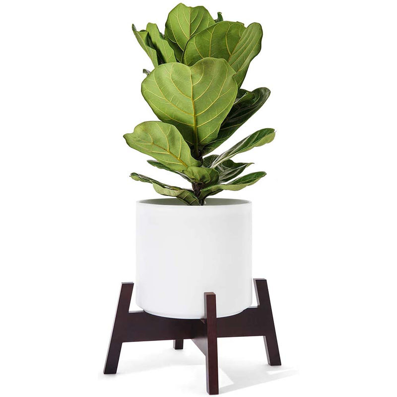 Mkono Plant Stand Wood Mid Century Flower Pot Holder Display Potted, Home Decor