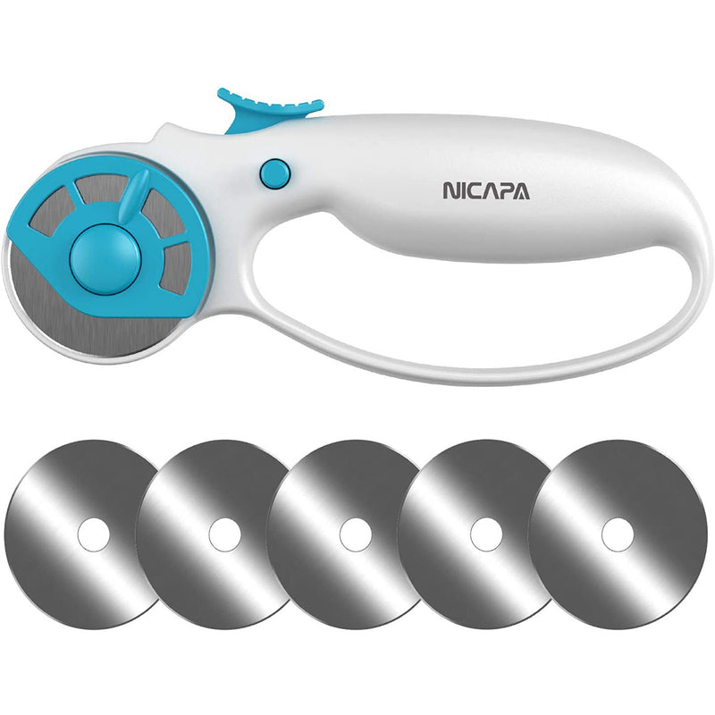 NICAPA Rotary Cutter for Fabric with Safety Lock for Crafting Sewing Quilting