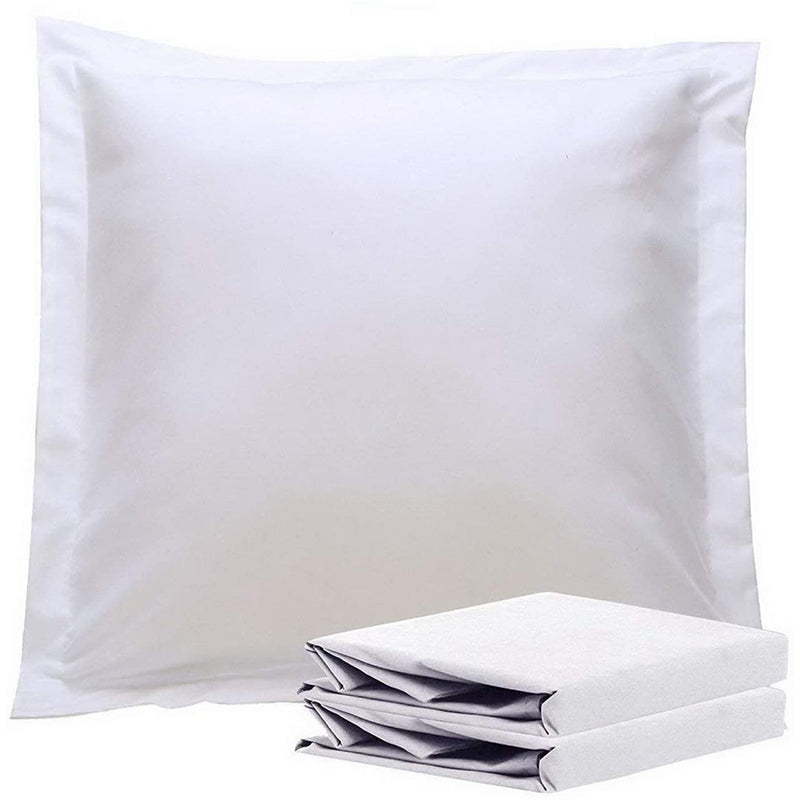 NTBAY 100% Brushed Microfiber European Square Throw Pillow Cushion Cover Set of 2, Soft and Cozy