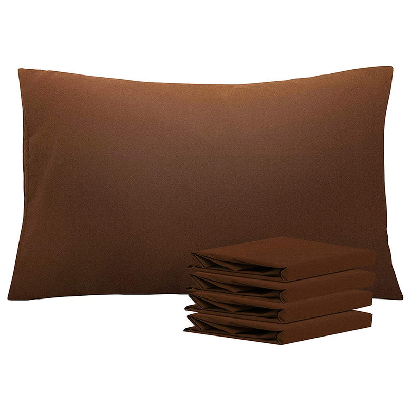 NTBAY 100% Brushed Microfiber Pillowcases Set of 4, Soft and Cozy, Wrinkle, Fade, Stain Resistant