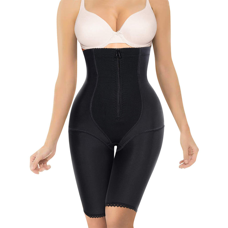 Nebility Women Waist Trainer Shapewear Zipper & Hook Body Shaper Shorts High Waist Butt