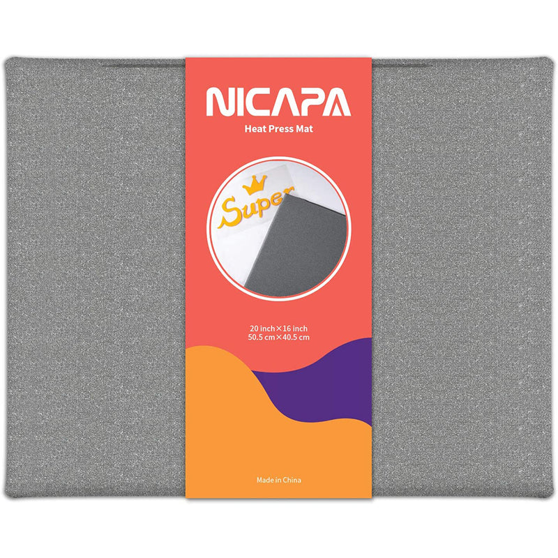 Nicapa Heat Press Mat for Cricut Easypress (16x20 inch) Transfer Heating Mats