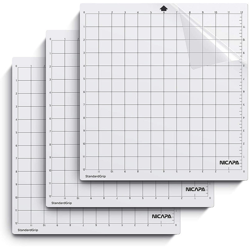 Nicapa Standard Grip Cutting Mat for Silhouette Cameo 4/3/2/1 (12x12 inch,3 Mats)