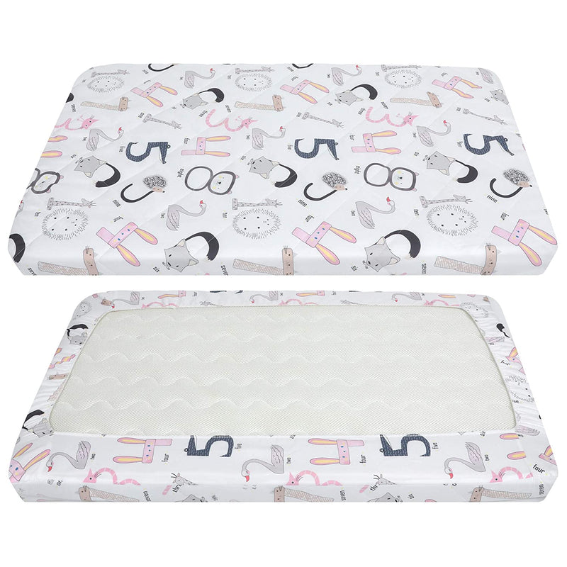 TILLYOU Cloudy Soft Pack and Play Sheet Quilted, Breathable Thick Play Yard Playpen Sheets,  Crib Mattress Pad