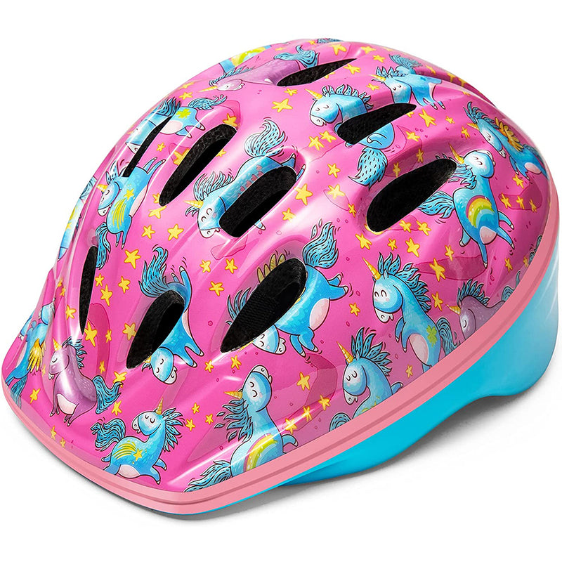 OutdoorMaster Kids Bike Helmet - from Toddler to Youth Sizes - Adjustable Safety Unicorn Helmet