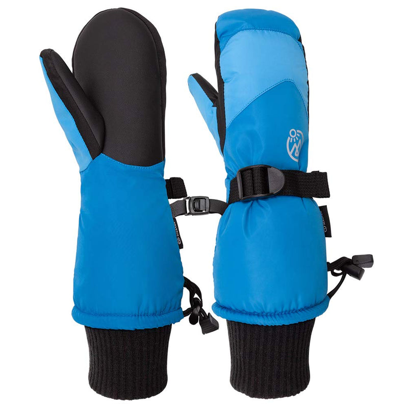 OutdoorMaster Kids Ski Gloves, Kids Ski Mittens Long Cuff Waterproof Winter Gloves