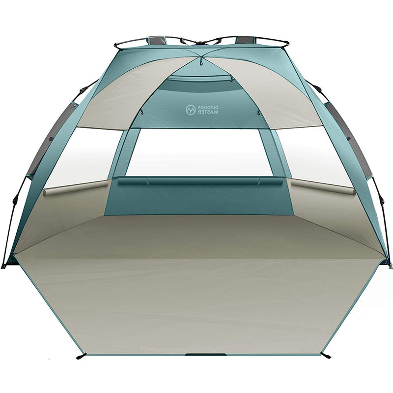 OutdoorMaster Pop Up 3-4 Person Beach Tent X-Large - Easy Setup, Portable Beach Shade