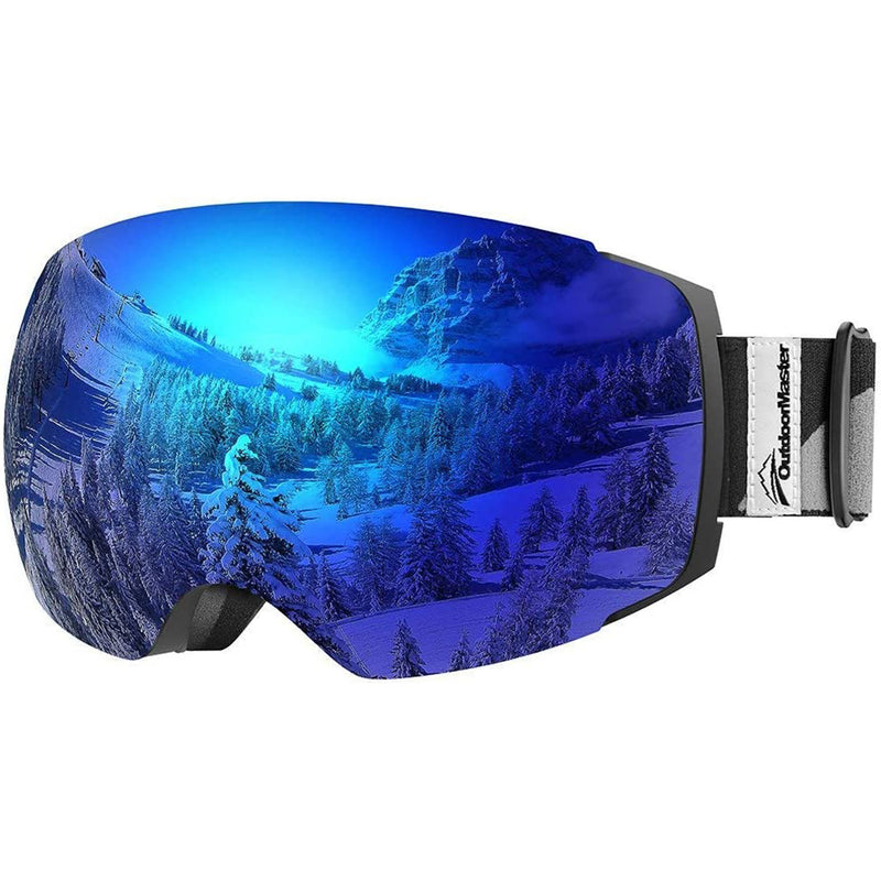 OutdoorMaster Ski Goggles PRO - Frameless, Interchangeable Lens 100% UV400 Protection Snow Goggles