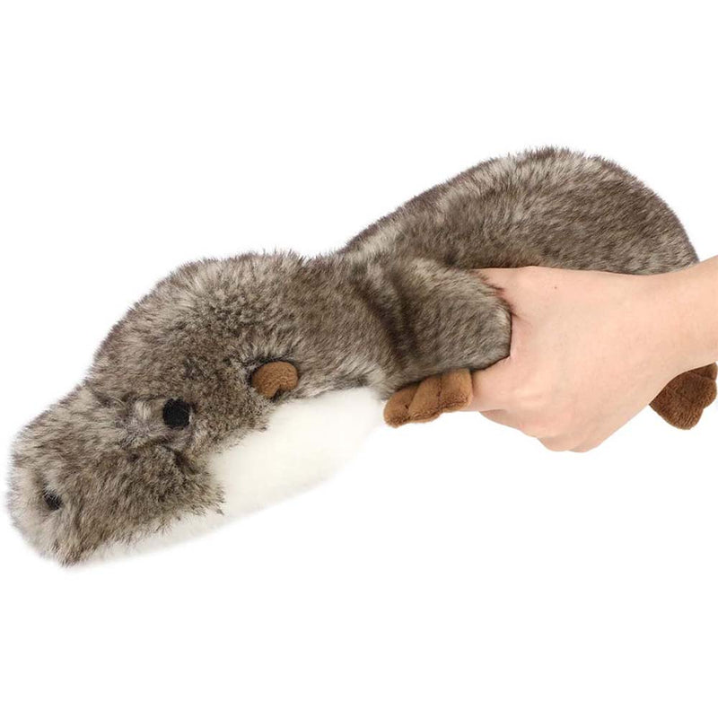Pawaboo Squeak Plush Dog Toys, Soft Faux-Fur Stuffed Plush Otter-Shaped Pet Toys
