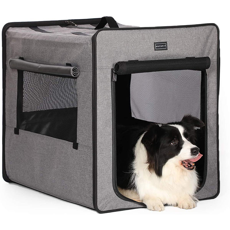 Petsfit Sturdy Wire Frame Soft Pet Crate, Collapsible for Travel