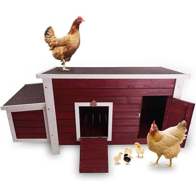 Petsfit Weatherproof Outdoor Chicken Coop with Removable Bottom for Easy Cleaning