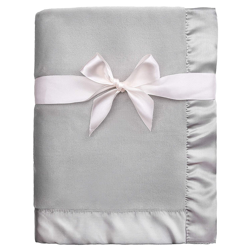 Pro Goleem Fleece Baby Blanket with 2 Inch Satin Trim Soft Anti-Static Plush Blanket