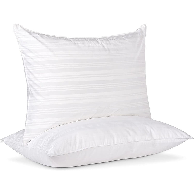 Puredown Luxury White Goose 2 Outer Protectors, 100% Premium Cotton Fabric Set of 2 bed pillows