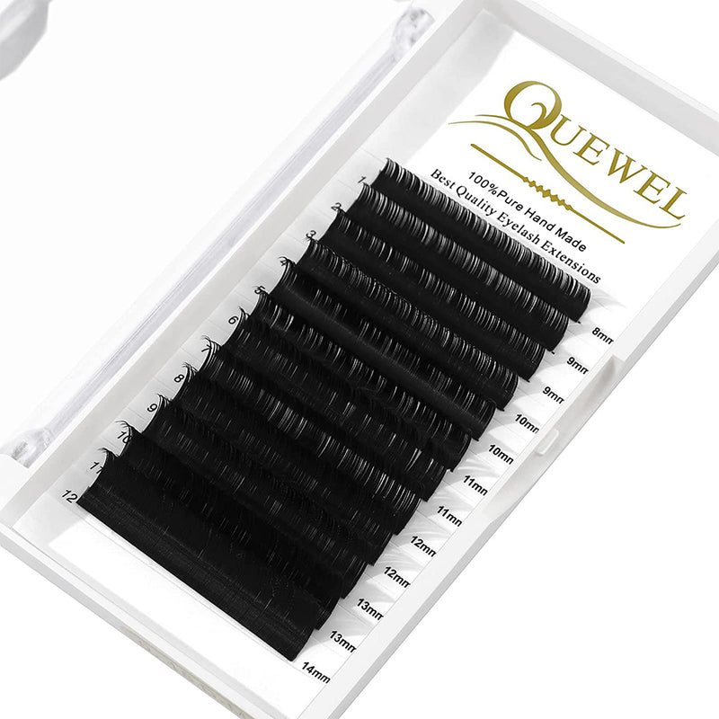 QUEWEL Eyelash Extension Supplies 0.15 C Curl Mix-8-14mm