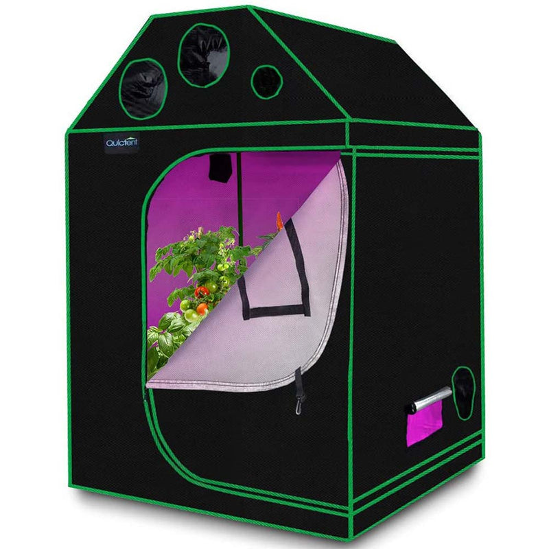 Quictent Grow Tent, Roof Cube Tent with Observation Window and Floor Tray for Plant Growing
