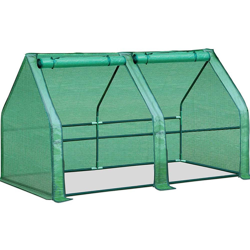 Quictent Portable Cloche Mini Greenhouse, Large Zipper Doors Garden Green House