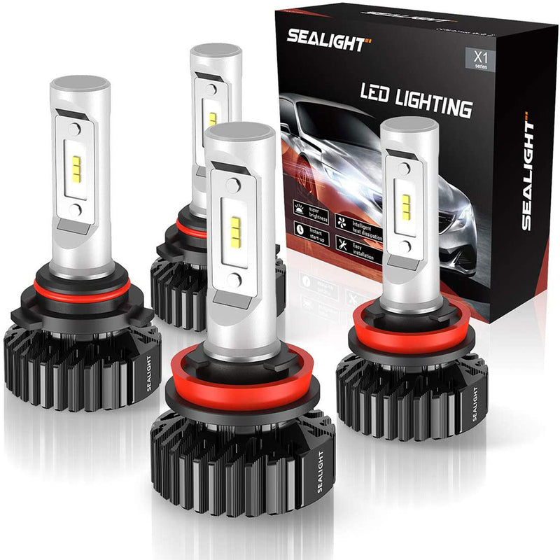 SEALIGHT 9005/HB3 H11/H9 14000LM LED Bulbs Combo Package CSP Chips
