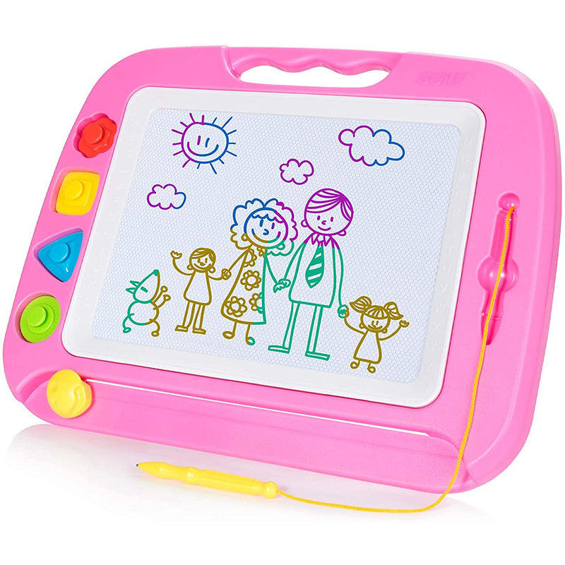 SGILE Magnetic Drawing Board Toy for Kids, Large Doodle Board Writing Painting Sketch Pad