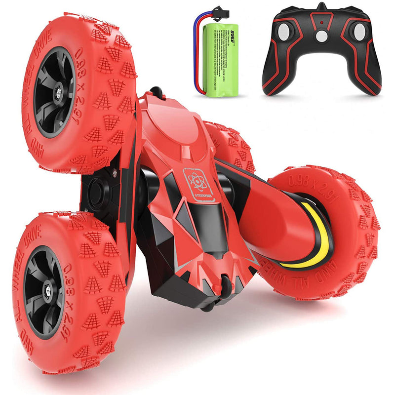 SGILE RC Stunt Car Toy, Remote Control Car with 2 Sided 360 Rotation for Boy Kids Girl