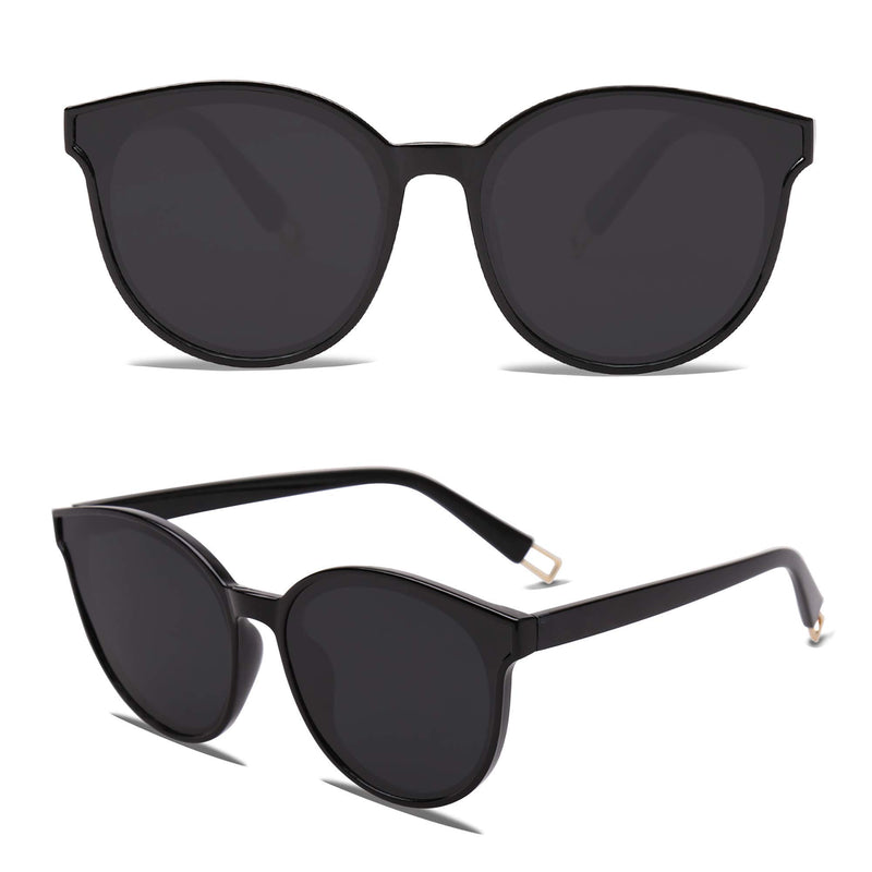 SOJOS Fashion Round Sunglasses for Women Men Oversized Vintage Shades SJ2057